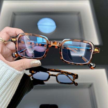 Rechthoekige Fashion Zonnebril met Schildpadmotief