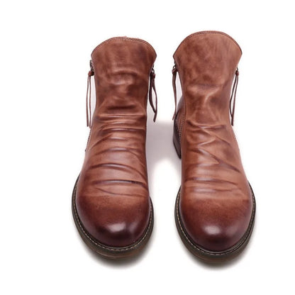 Heren Chelsea boots van echt leer met ritssluiting, luxe uitstraling en comfortabele pasvorm, ideaal voor formele en casual outfits.