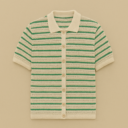 Luchtig Gebreide Heren Polo met Knopen | Zomers & Stijlvol