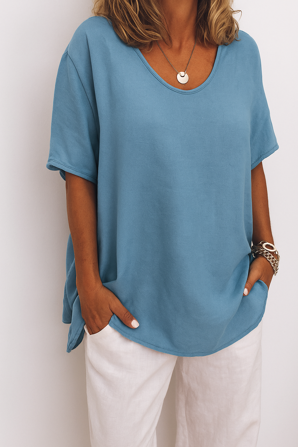 Luchtig Linnen T-Shirt – Tijdloze Comfort & Elegantie