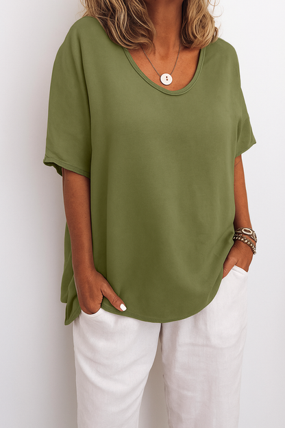 Luchtig Linnen T-Shirt – Tijdloze Comfort & Elegantie