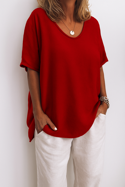 Luchtig Linnen T-Shirt – Tijdloze Comfort & Elegantie