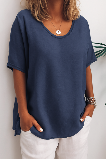 Luchtig Linnen T-Shirt – Tijdloze Comfort & Elegantie