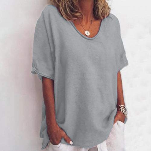 Luchtig Linnen T-Shirt – Tijdloze Comfort & Elegantie