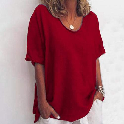 Luchtig Linnen T-Shirt – Tijdloze Comfort & Elegantie