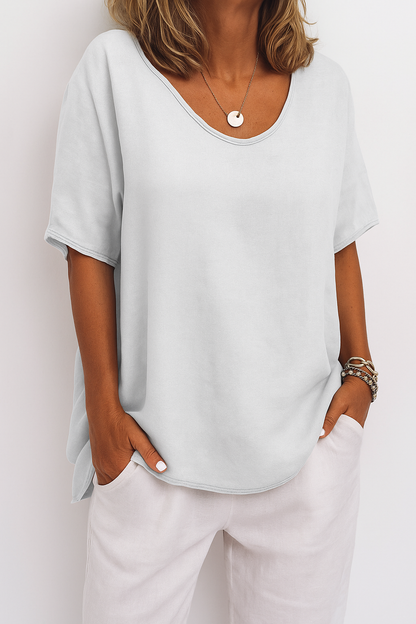 Luchtig Linnen T-Shirt – Tijdloze Comfort & Elegantie