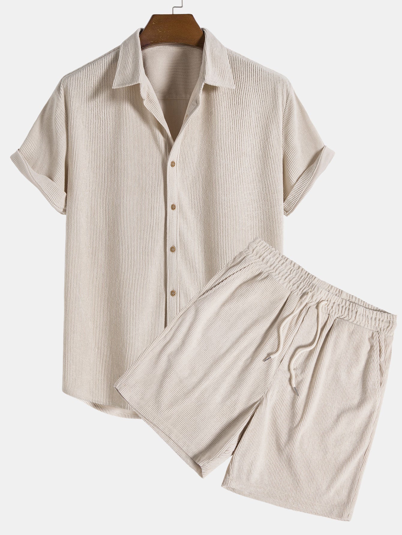 Luchtige zomer set met overhemd en korte broek
