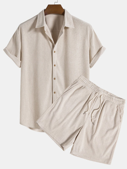 Luchtige zomer set met overhemd en korte broek