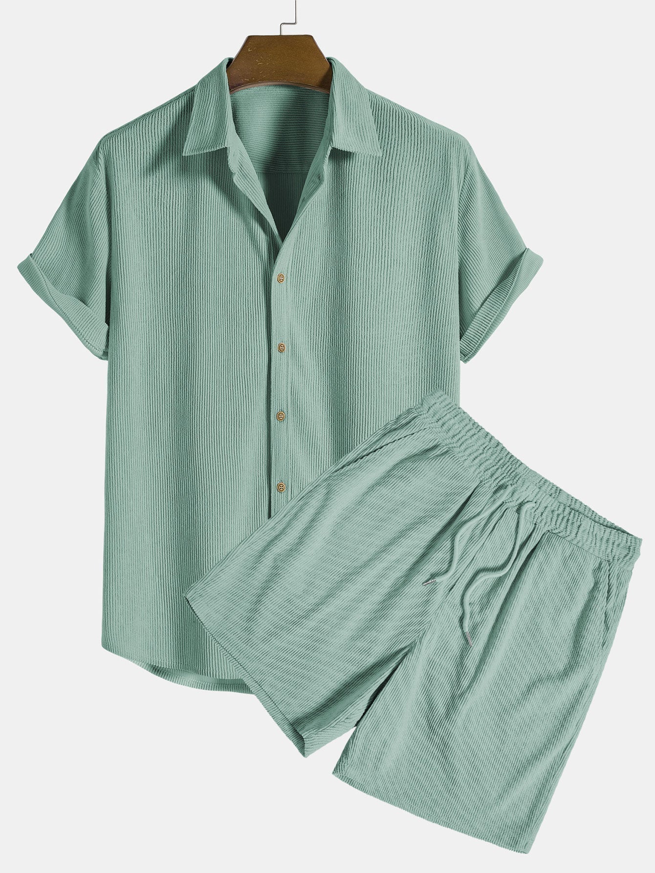 Luchtige zomer set met overhemd en korte broek