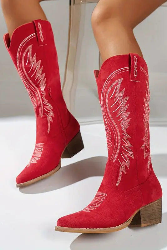 Norina - Laarzen  Dames | Westernstijl met Accentstiksels