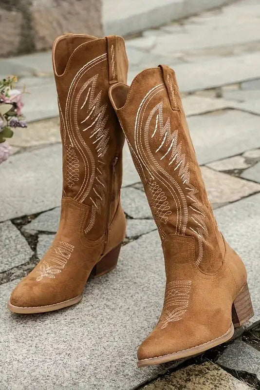 Norina - Laarzen  Dames | Westernstijl met Accentstiksels