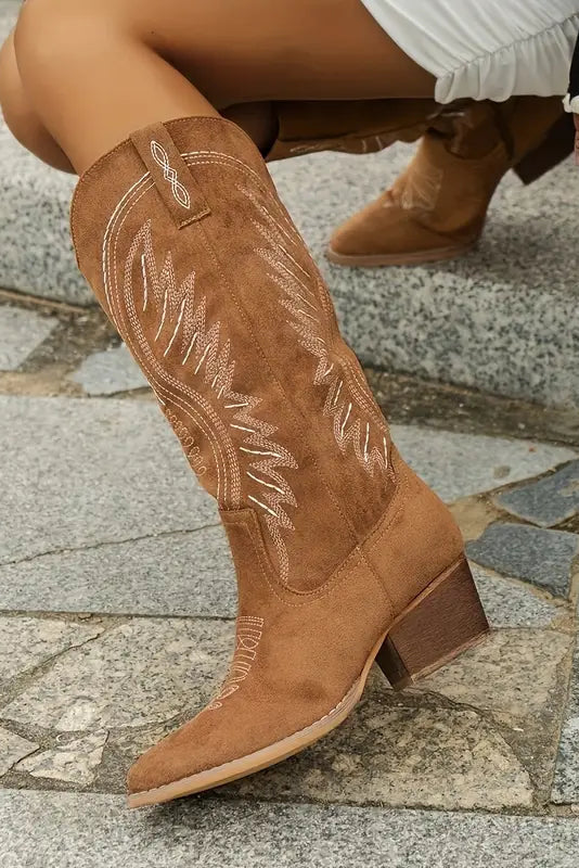 Norina - Laarzen  Dames | Westernstijl met Accentstiksels