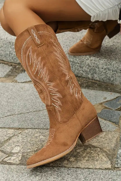 Norina - Laarzen  Dames | Westernstijl met Accentstiksels