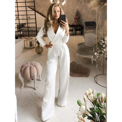 Luxe Blazer Jumpsuit met Elegante Pasvorm
