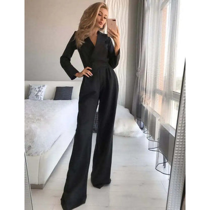 Luxe Blazer Jumpsuit met Elegante Pasvorm