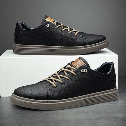 Heren leren sneakers, stijlvolle casual schoenen met comfortabele zool, premium materiaal en minimalistisch design, perfect voor dagelijks gebruik of formele gelegenheden.