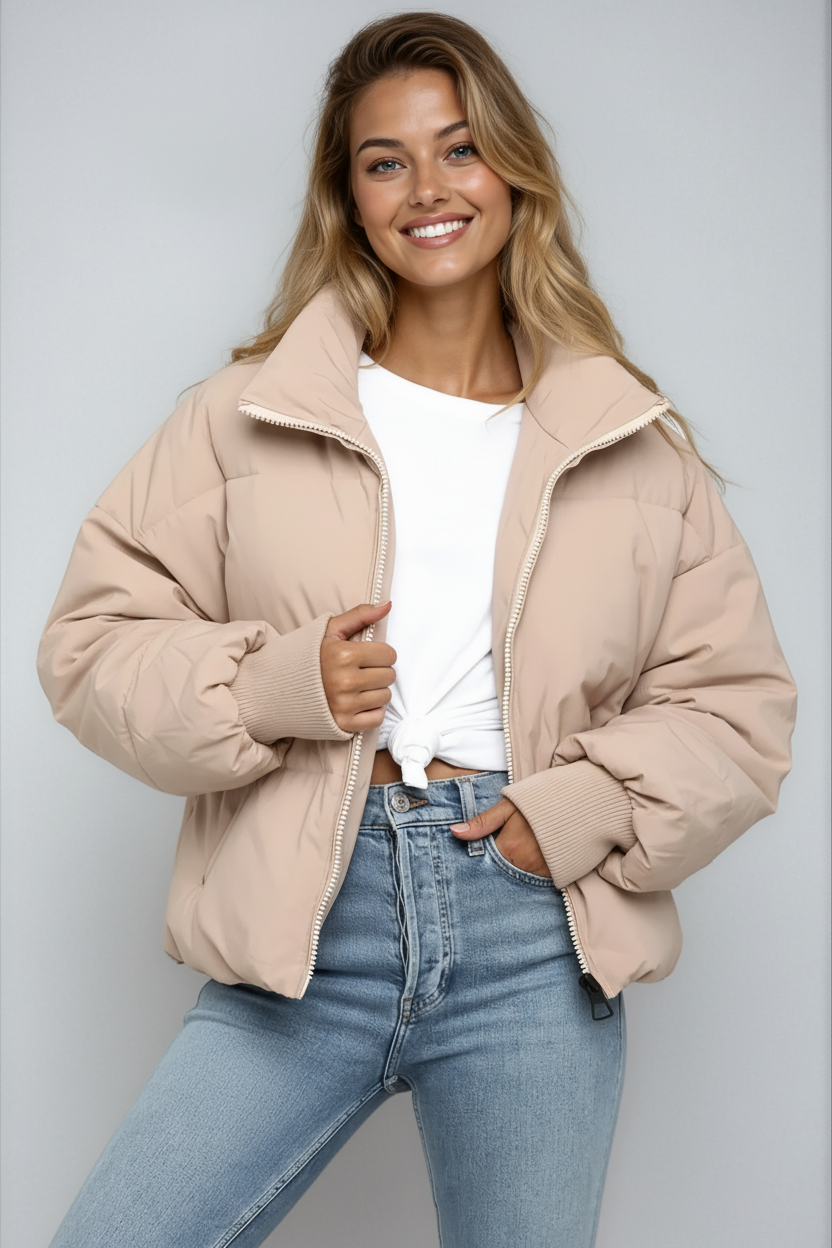 Puffer Jas Dames | Gewatteerd & Kort Model