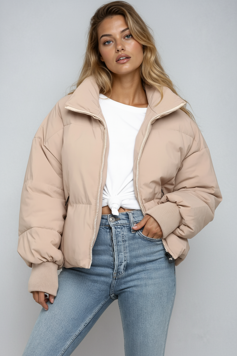 Puffer Jas Dames | Gewatteerd & Kort Model