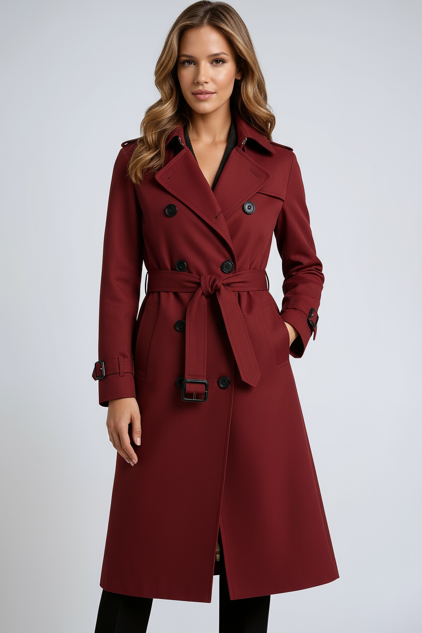 Trenchcoat Dames | Dubbele Knoopsluiting & Riem