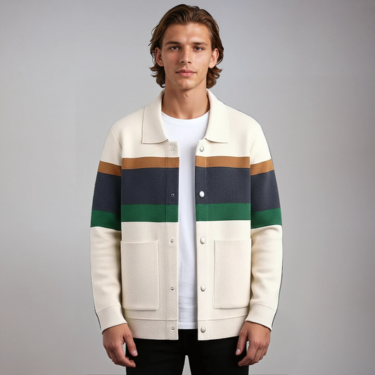 Heren Vest | Gekleurde Strepen & Knoopsluiting