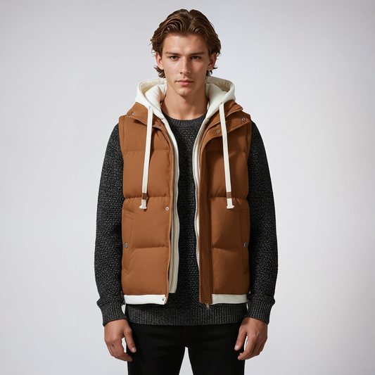 Liam | Heren Puffer Bodywarmer & Capuchon