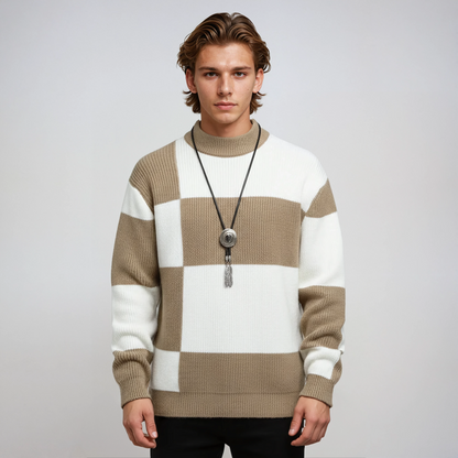 Milan Heren Trui | Blokpatroon