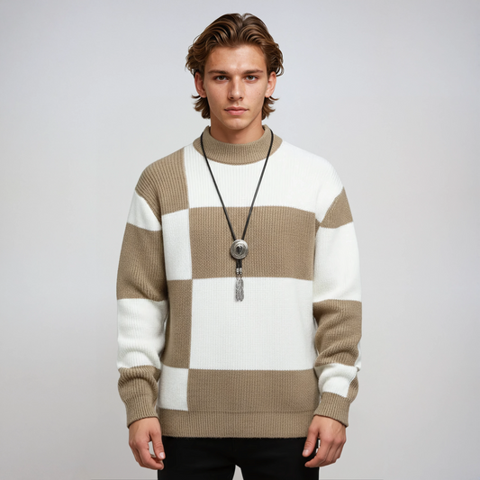 Milan Heren Trui | Blokpatroon