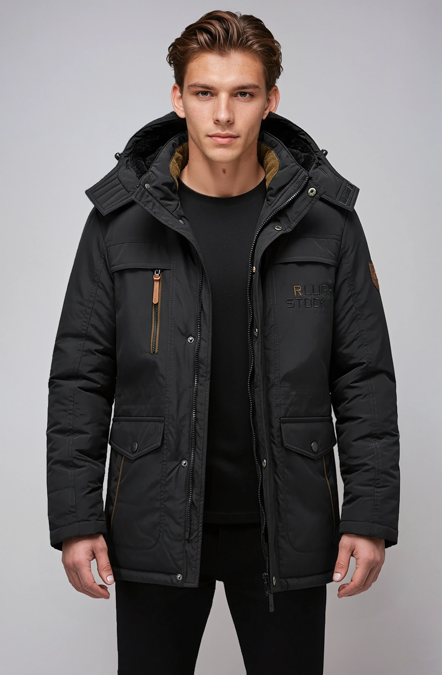 Heren Jas | Winter Parka met Capuchon & Meerdere Zakken
