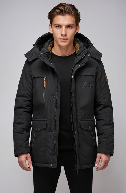 Heren Jas | Winter Parka met Capuchon & Meerdere Zakken