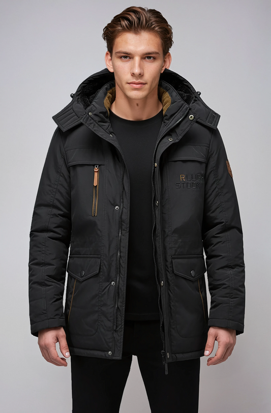 Heren Jas | Winter Parka met Capuchon & Meerdere Zakken