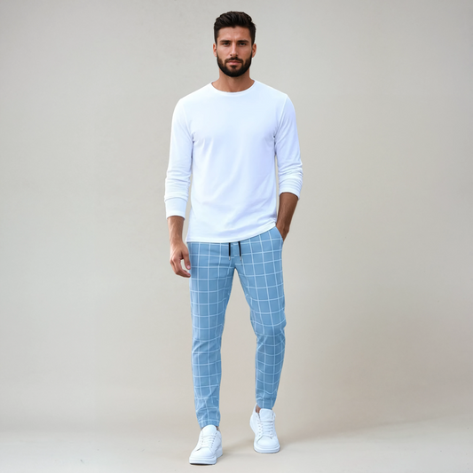 Dan Heren Broek | Ruitpatroon & Trekkoorden