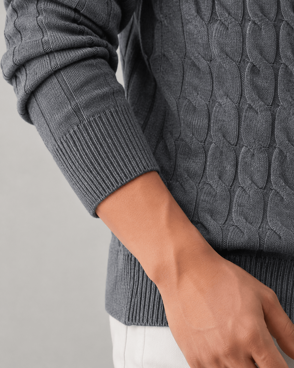 Heren cardigan winter | Kabelpatroon & volledige rits
