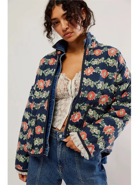 Noémie – Elegante Bloemenprint Jas