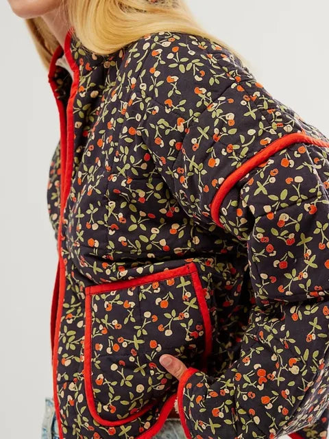 Noémie – Elegante Bloemenprint Jas