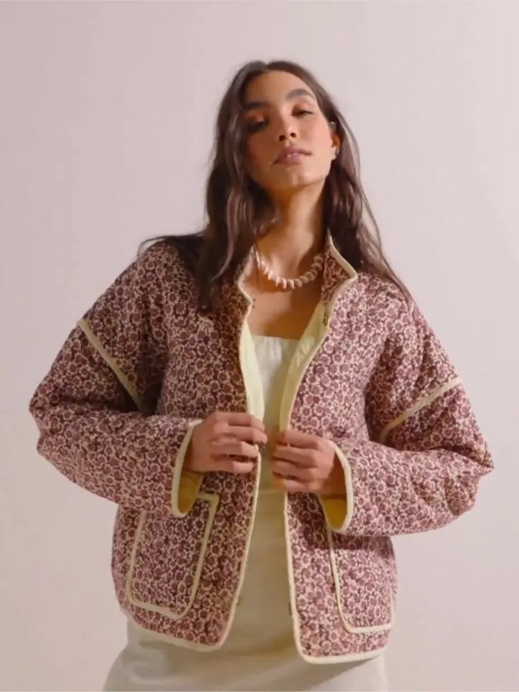 Noémie – Elegante Bloemenprint Jas