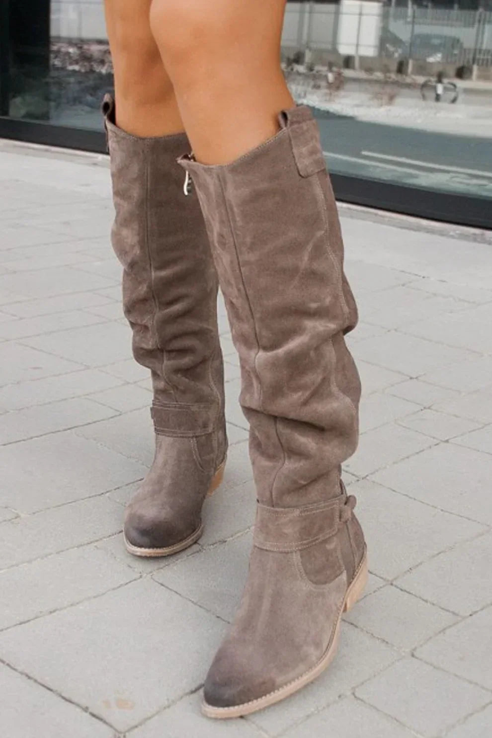 Nora - Suède knielaarzen