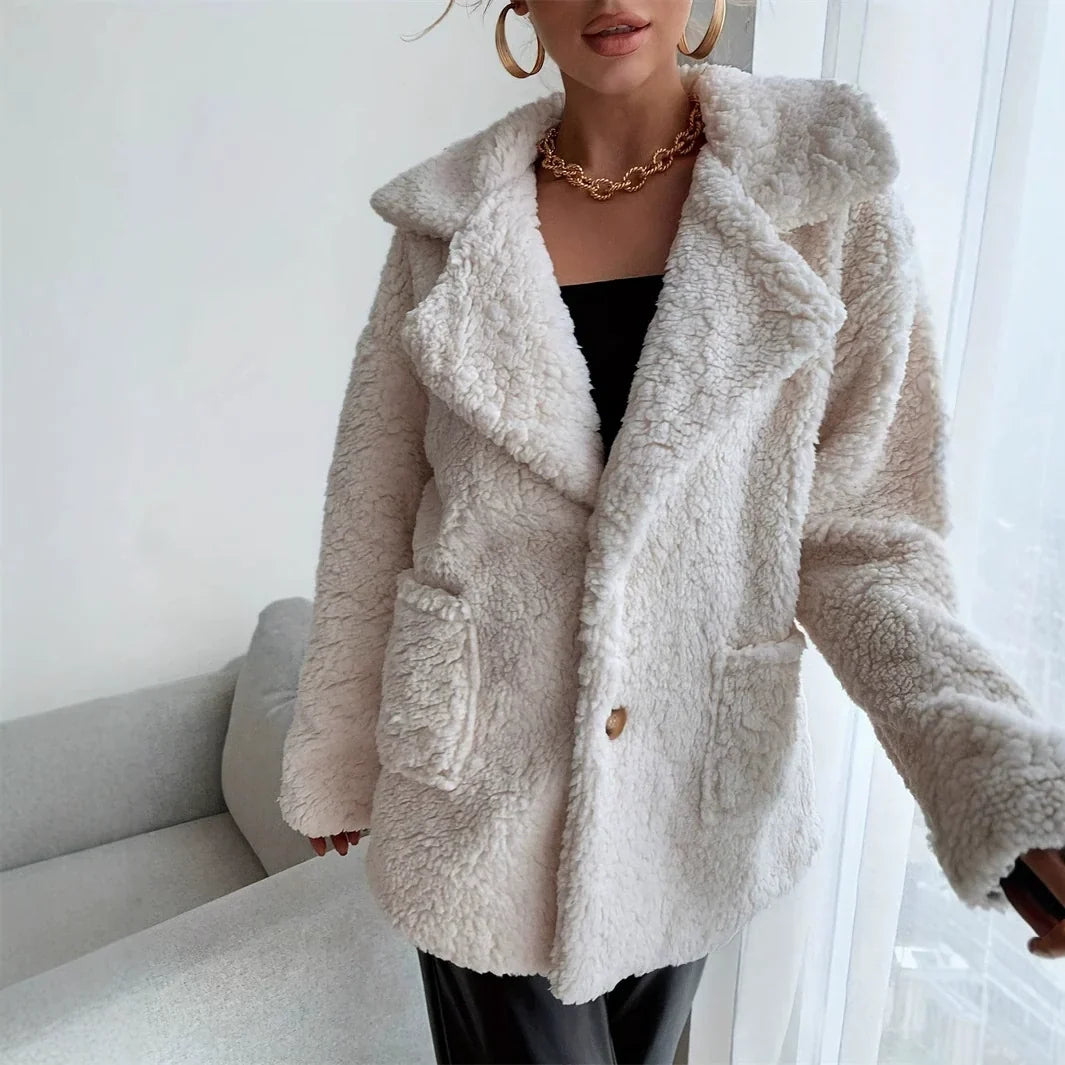 Dames Oversized Jas | Reverskraag & Knoopsluiting