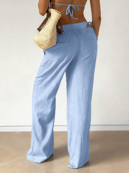 Zomer Broek | Wijde Pijpen, Trekkoord & Elastische Tailleband