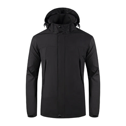 Softshell Winterjas Heren | Kleurblok & Capuchon