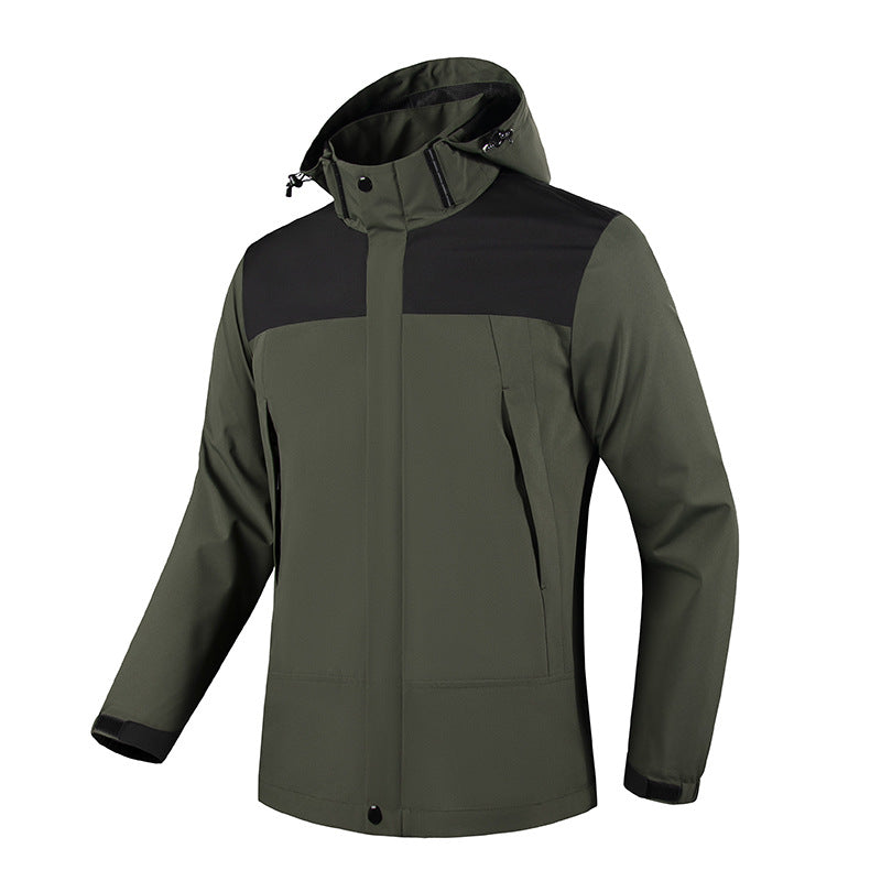 Softshell Winterjas Heren | Kleurblok & Capuchon