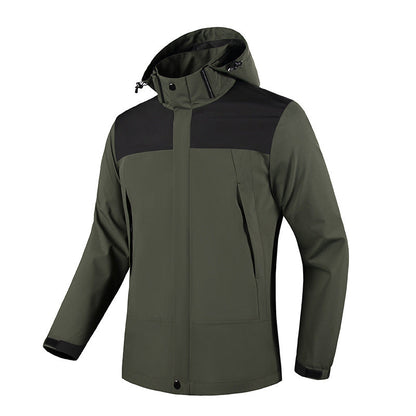 Softshell Winterjas Heren | Kleurblok & Capuchon
