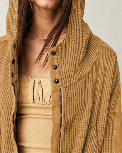 Dames Vest | Wafelstructuur met Capuchon