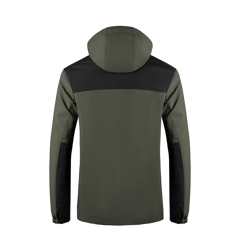 Softshell Winterjas Heren | Kleurblok & Capuchon