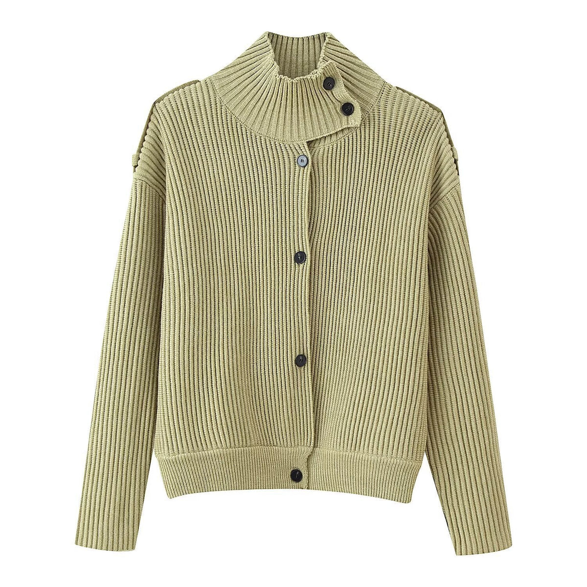 Dames cardigan casual | Staande kraag & Knopenlijst