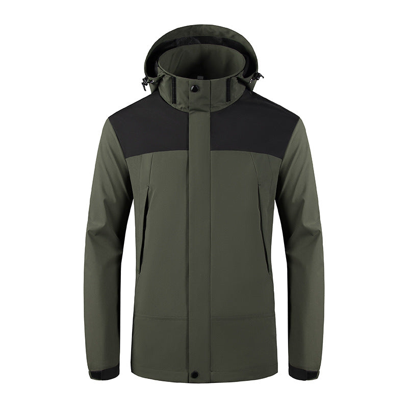 Softshell Winterjas Heren | Kleurblok & Capuchon