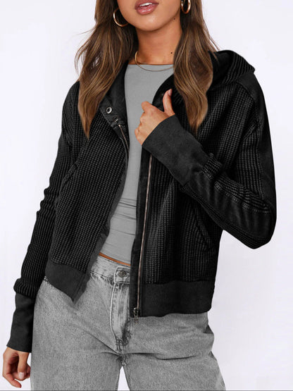 Dames Vest | Wafelstructuur met Capuchon