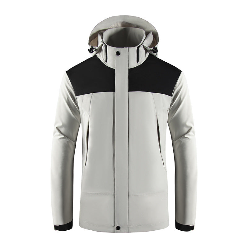 Softshell Winterjas Heren | Kleurblok & Capuchon