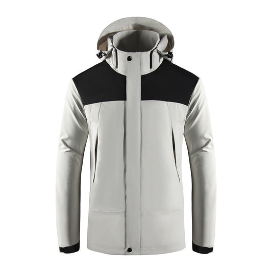 Softshell Winterjas Heren | Kleurblok & Capuchon