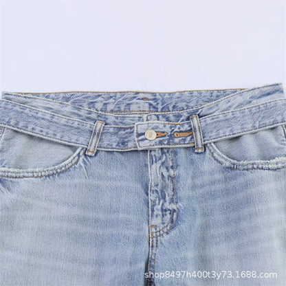 Dames Jeans Hoge Taille Wide Leg | Rafelzoom
