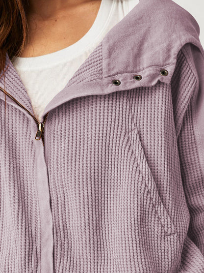 Dames Vest | Wafelstructuur met Capuchon